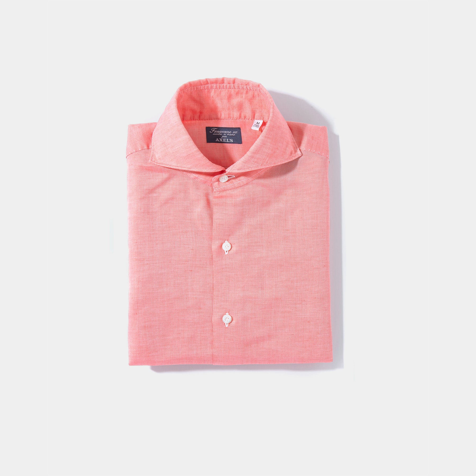 Andorra Carlo Riva Cotton Linen Shirt In Red - Image 4