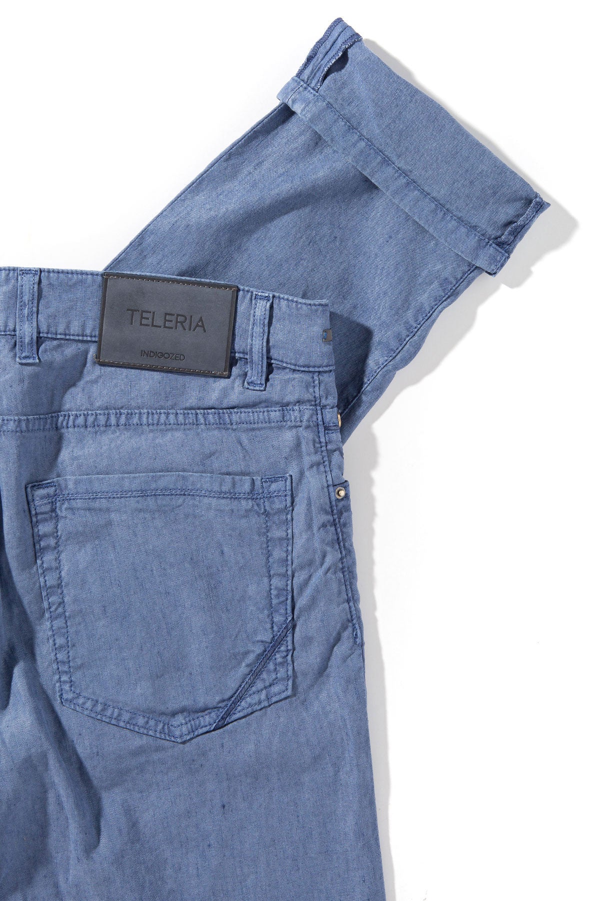 Barbados 5-Pocket Stretch Linen In Riviera - Image 3