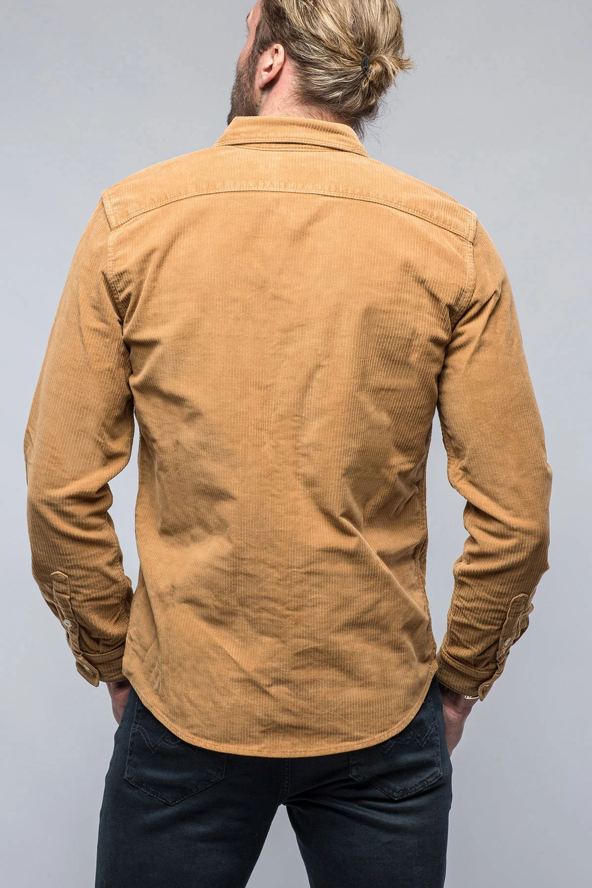 Brooks Corduroy Snap Shirt In Gold - Image 3