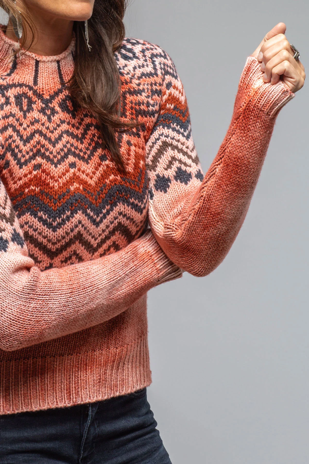 Cabin Sweater In Rust - Image 2