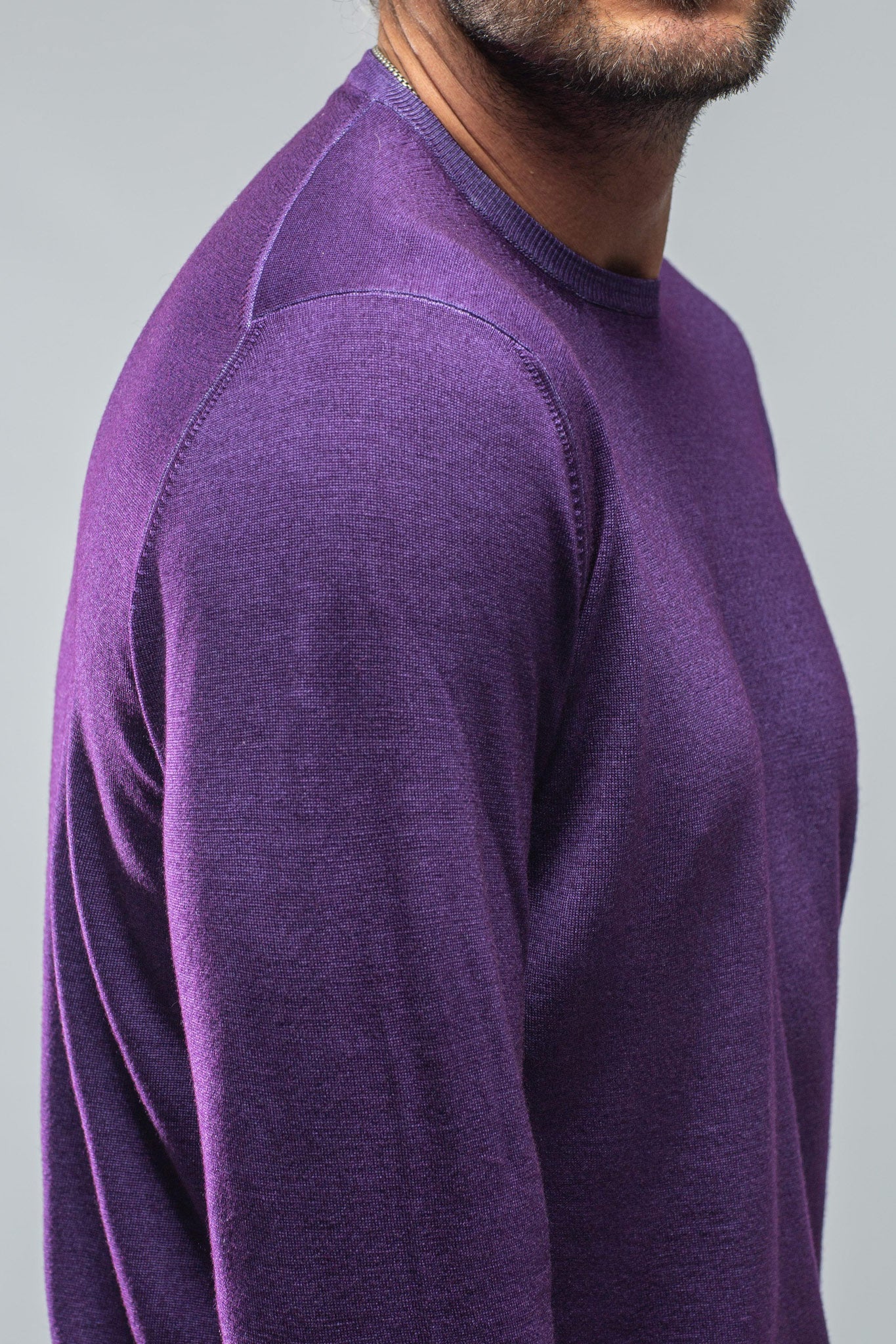 Crosby Merino Sweater In Viola - Image 5