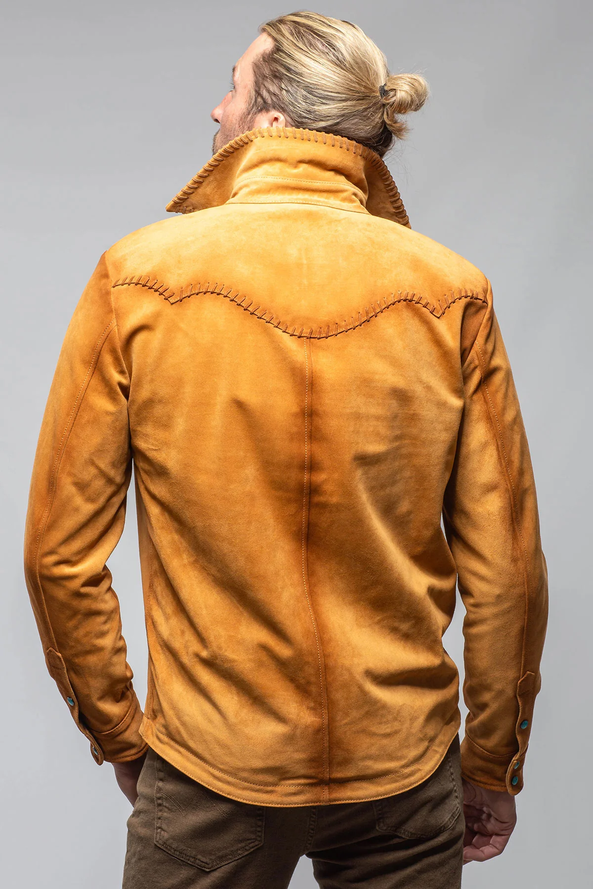 Deleon Buck Stitch Suede Overshirt - Image 4