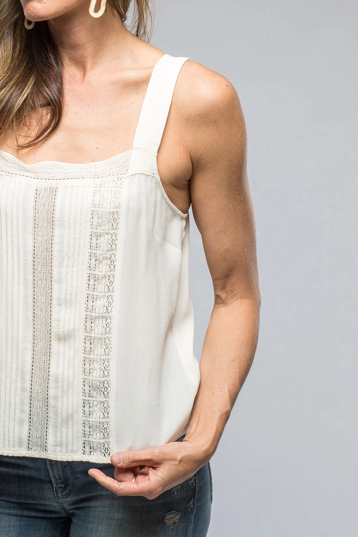 Dune Top In White Crepe - Image 2