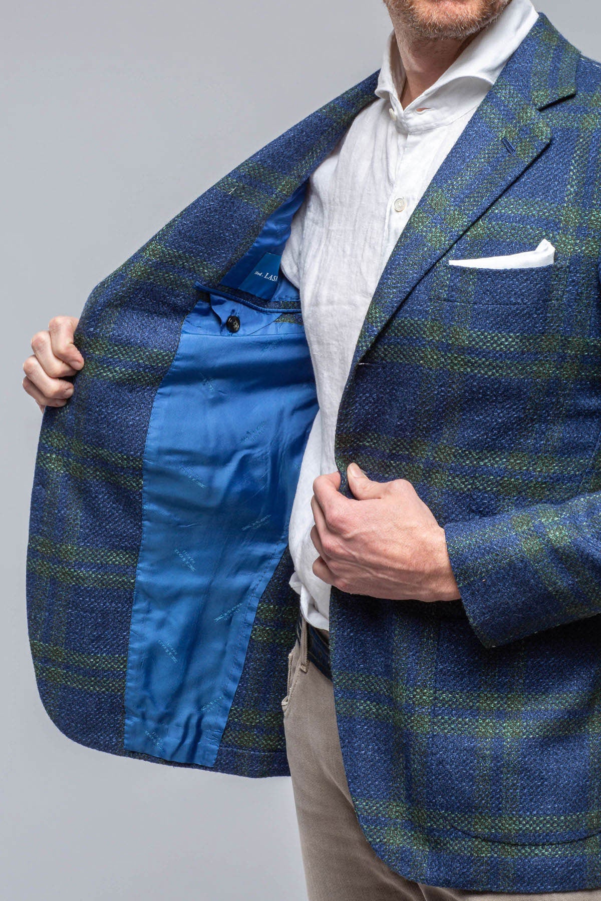Elko Cashmere Sport Coat in Blue and Green - Image 6