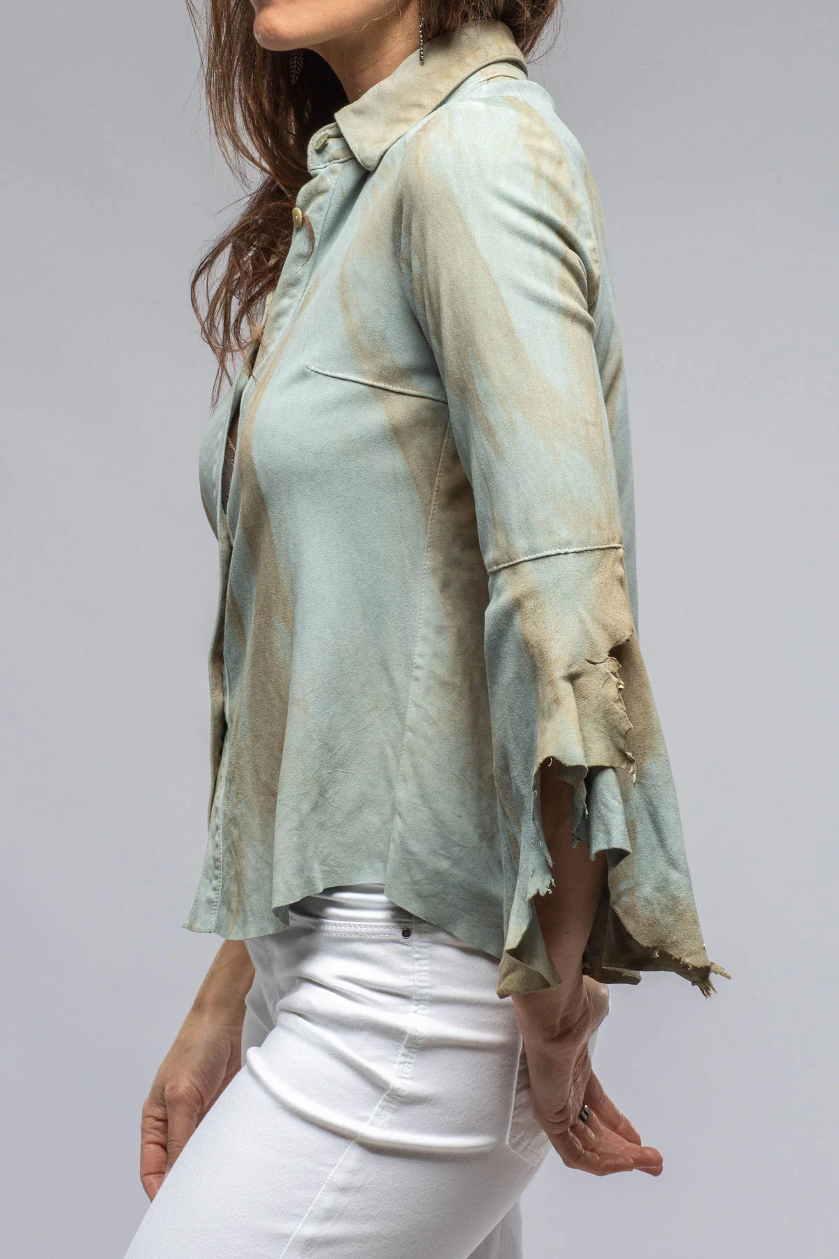 Enchantment Flamenco Sleeve Leather Shirt - Image 4