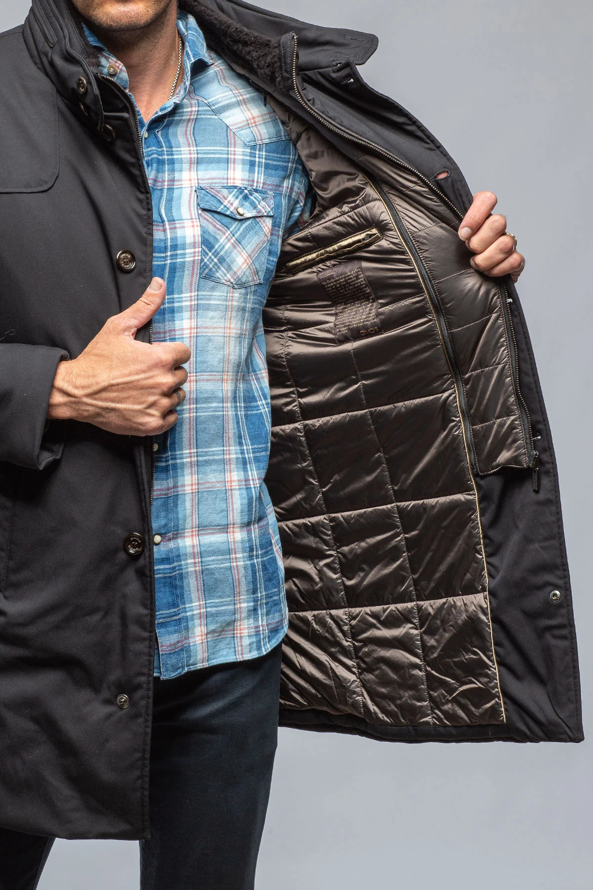 Fairmont Performance Overcoat In Charcoal - Image 2
