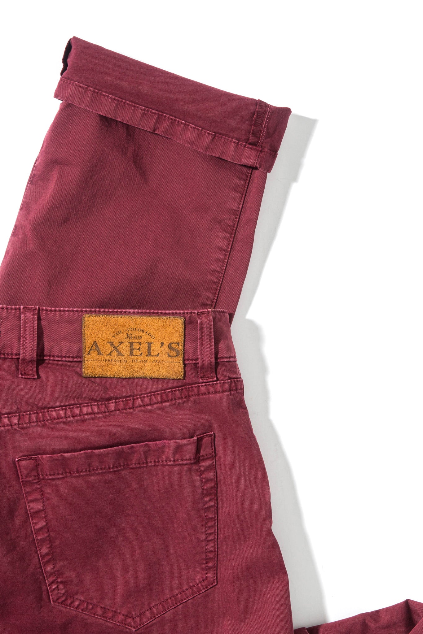 Flagstaff Stretch Cotton Twill in Bordeaux - Image 3