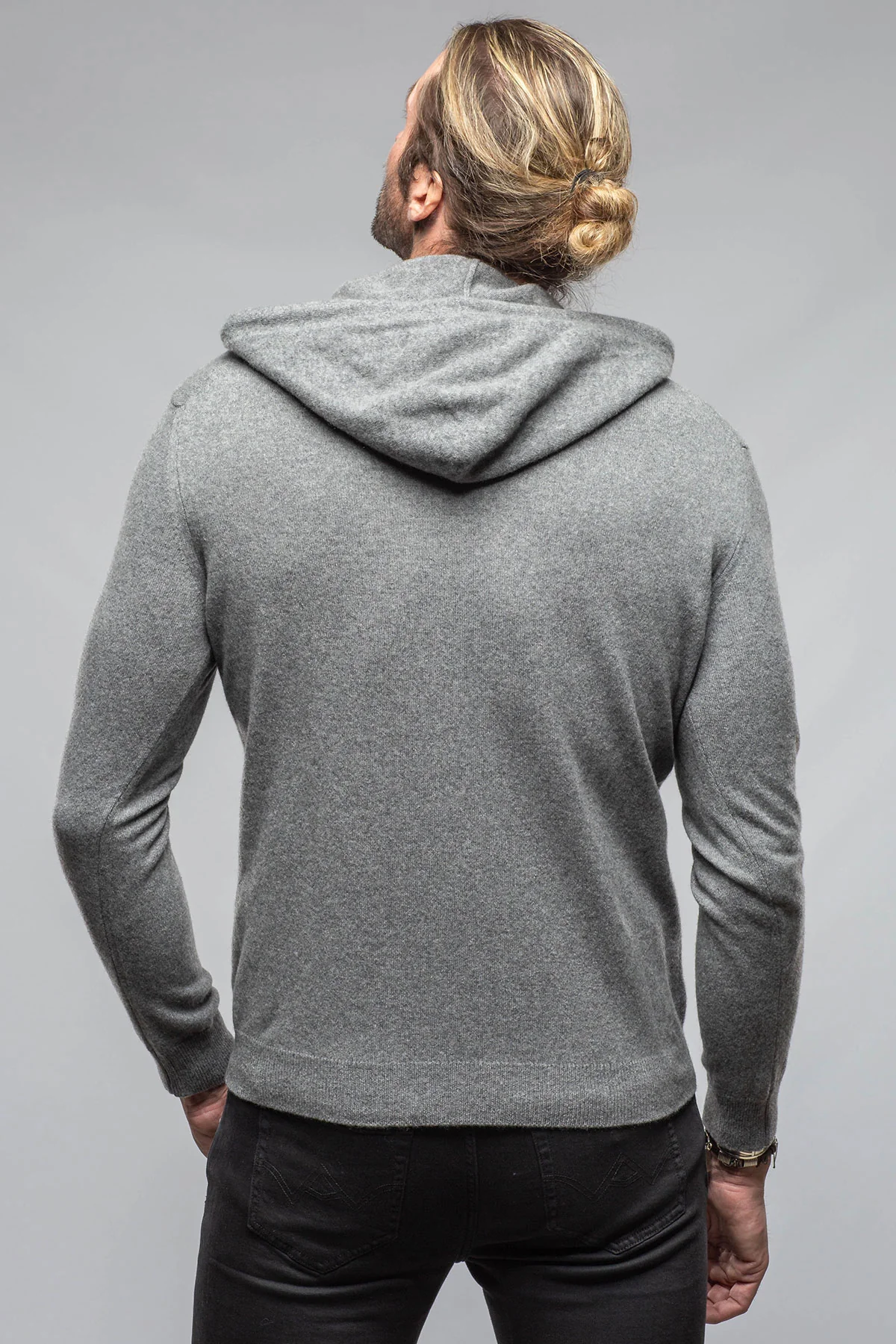 Florio II Cashmere Hoodie In Grey - Image 4