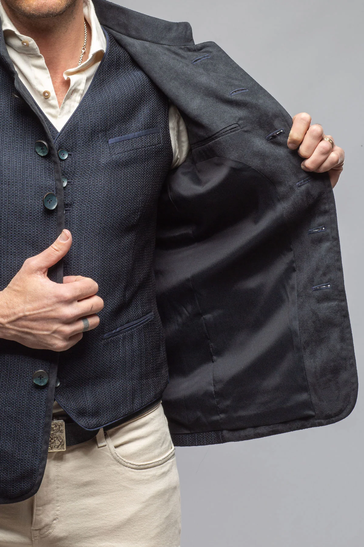 Hans Jacket In Marine - Image 3