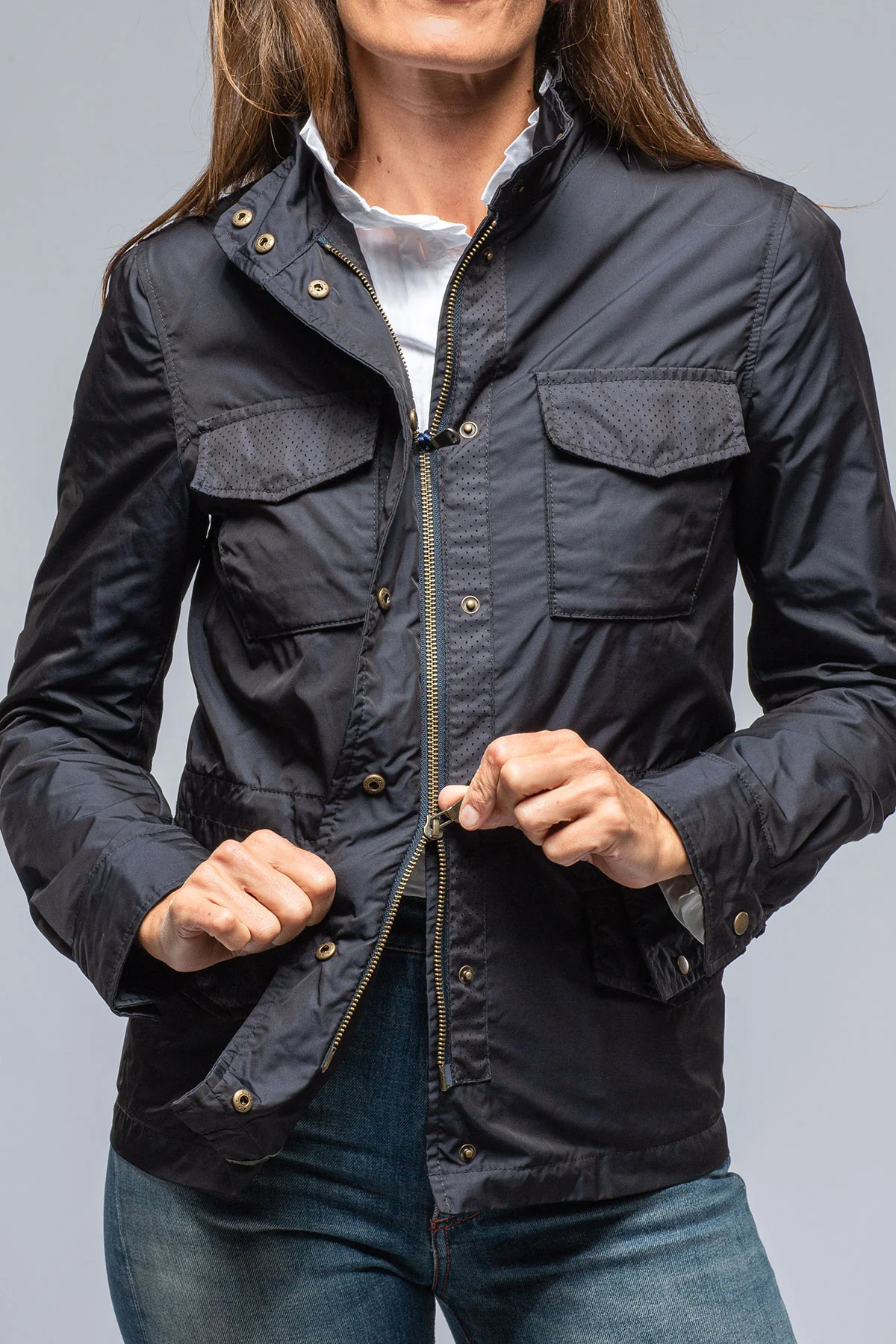 Julie Lightweight Coat In Navy - Image 6