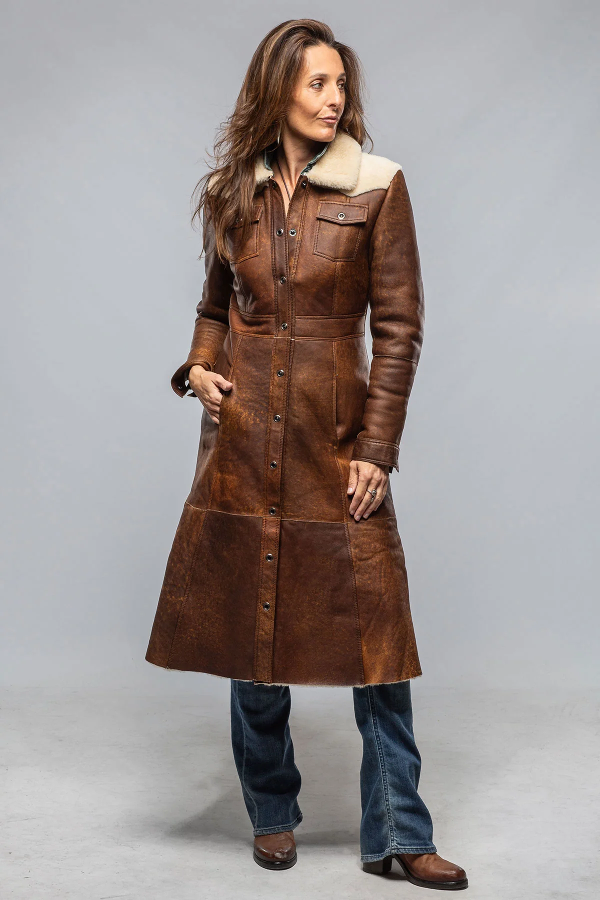 Keli Long Shearling Duster - Image 3