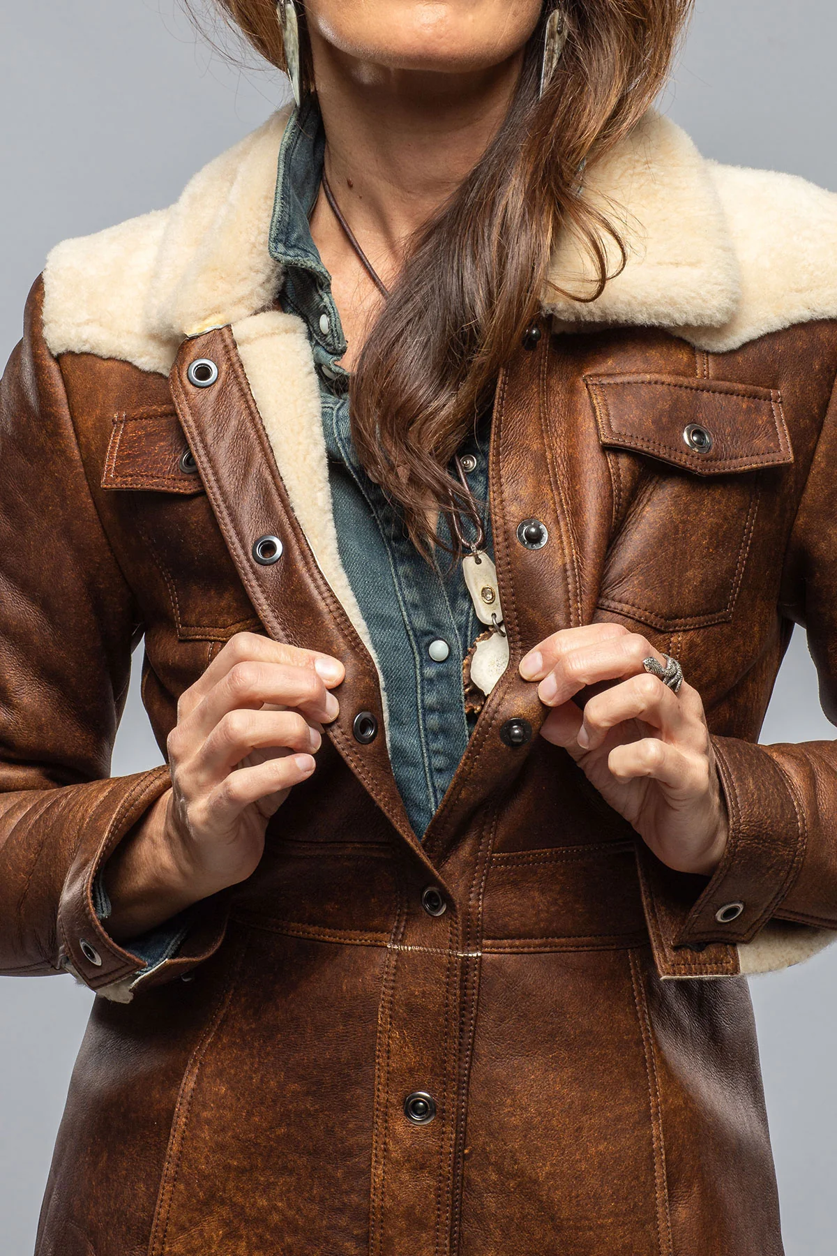 Keli Long Shearling Duster - Image 5