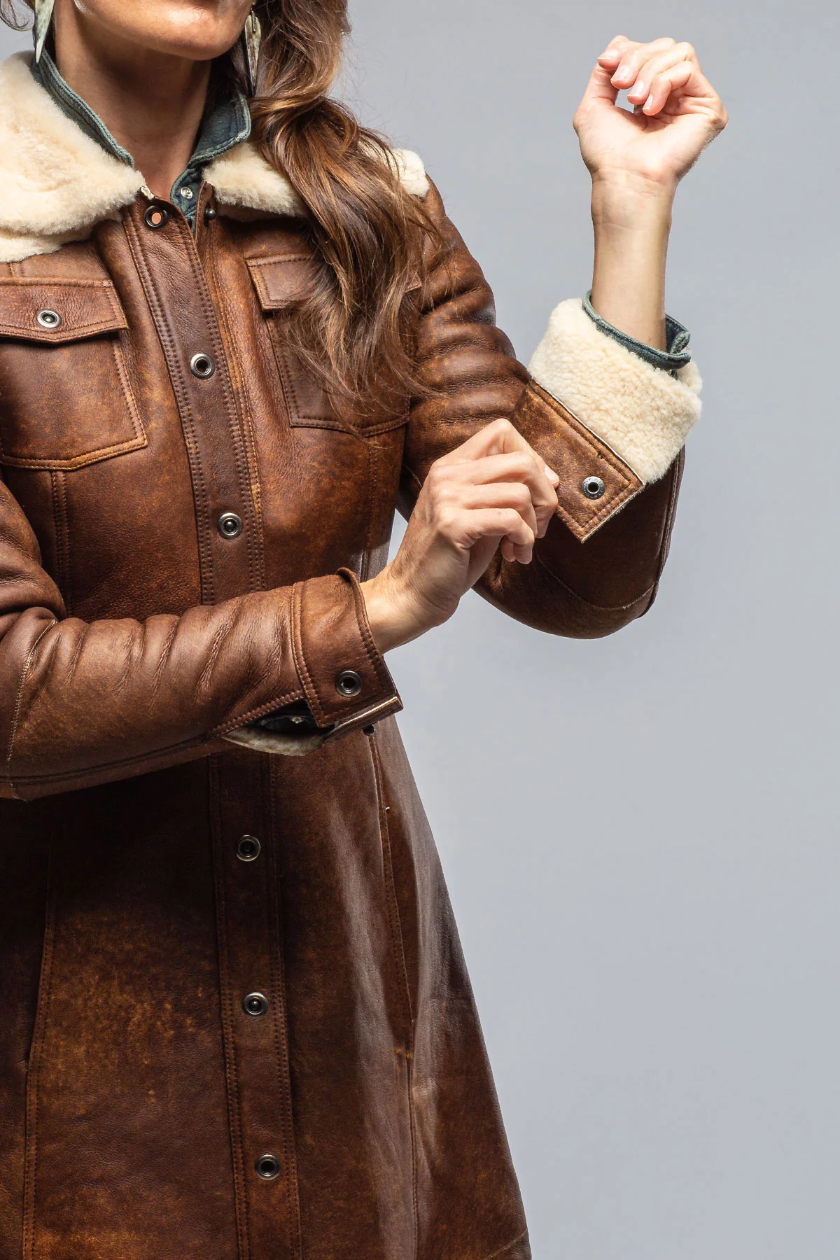 Keli Long Shearling Duster - Image 7