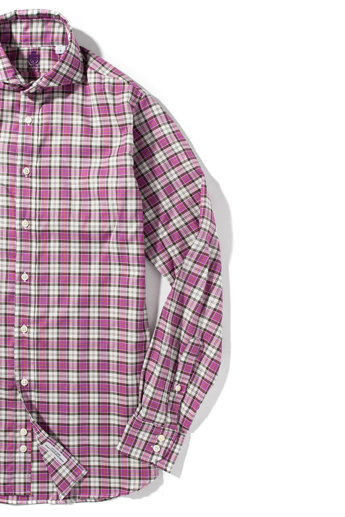 Lacoss Cotton Shirt In Purple and White - Image 2