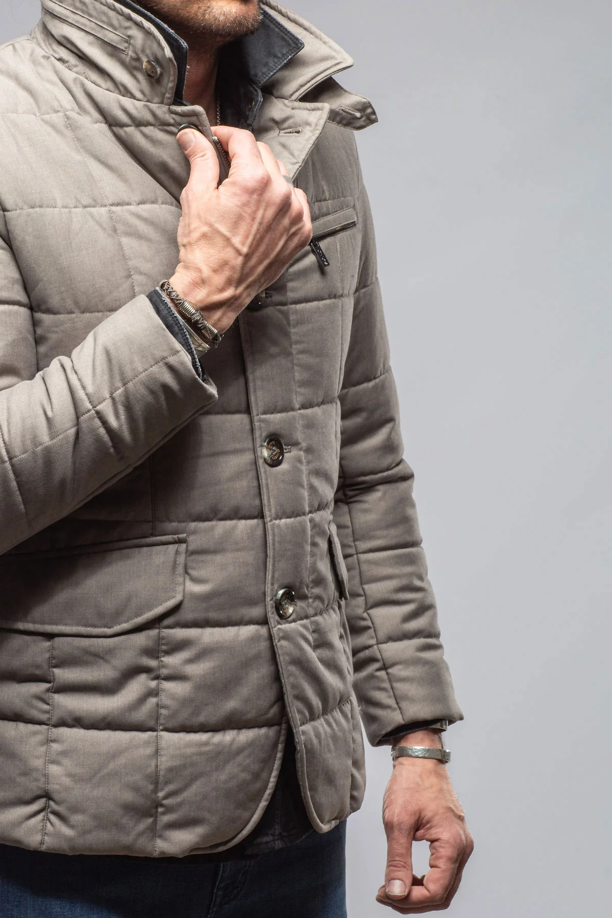 Lexington Quilted Jacket In Stone - Image 3