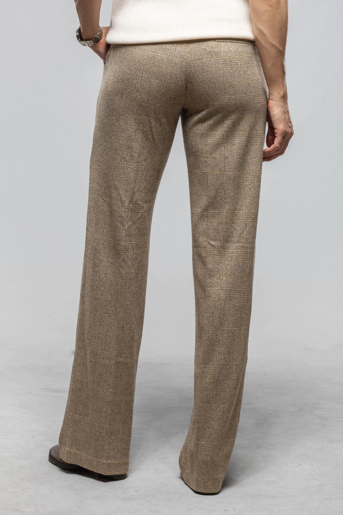 MAC Chiara Smart Pant In Light Shadow Check Green - Image 3