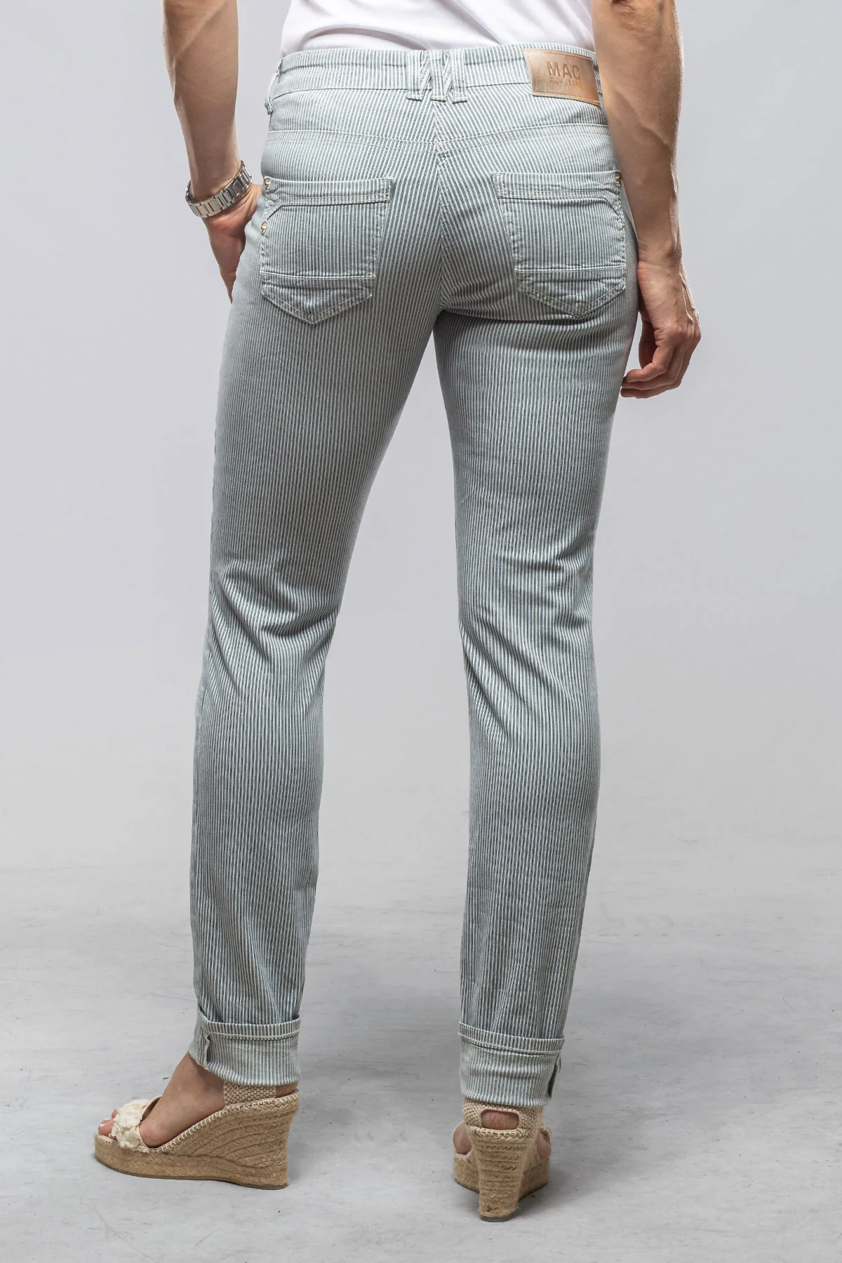 MAC Rich Slim In Cool River Blue Striped - Image 4
