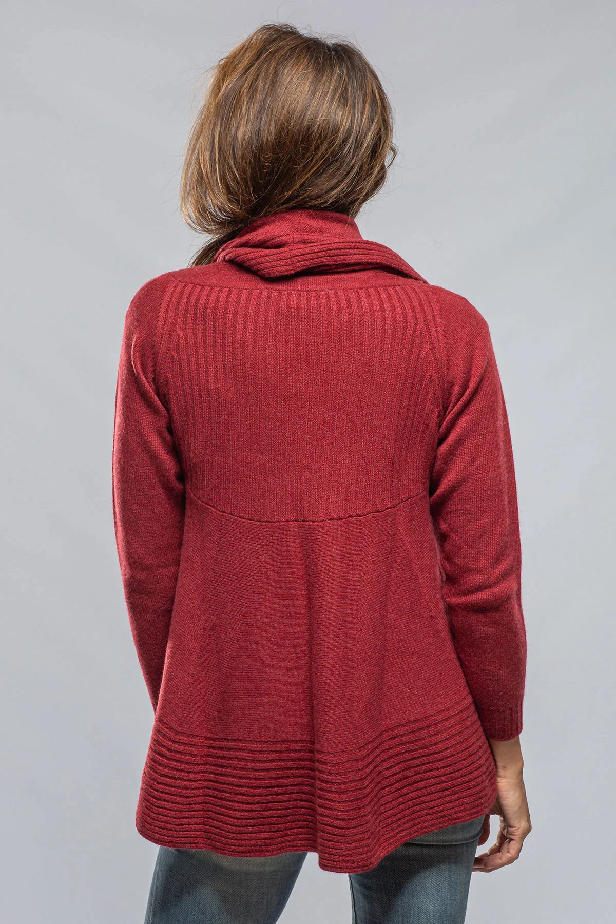 Margot Cashmere Open Cardigan In Rust - Image 3