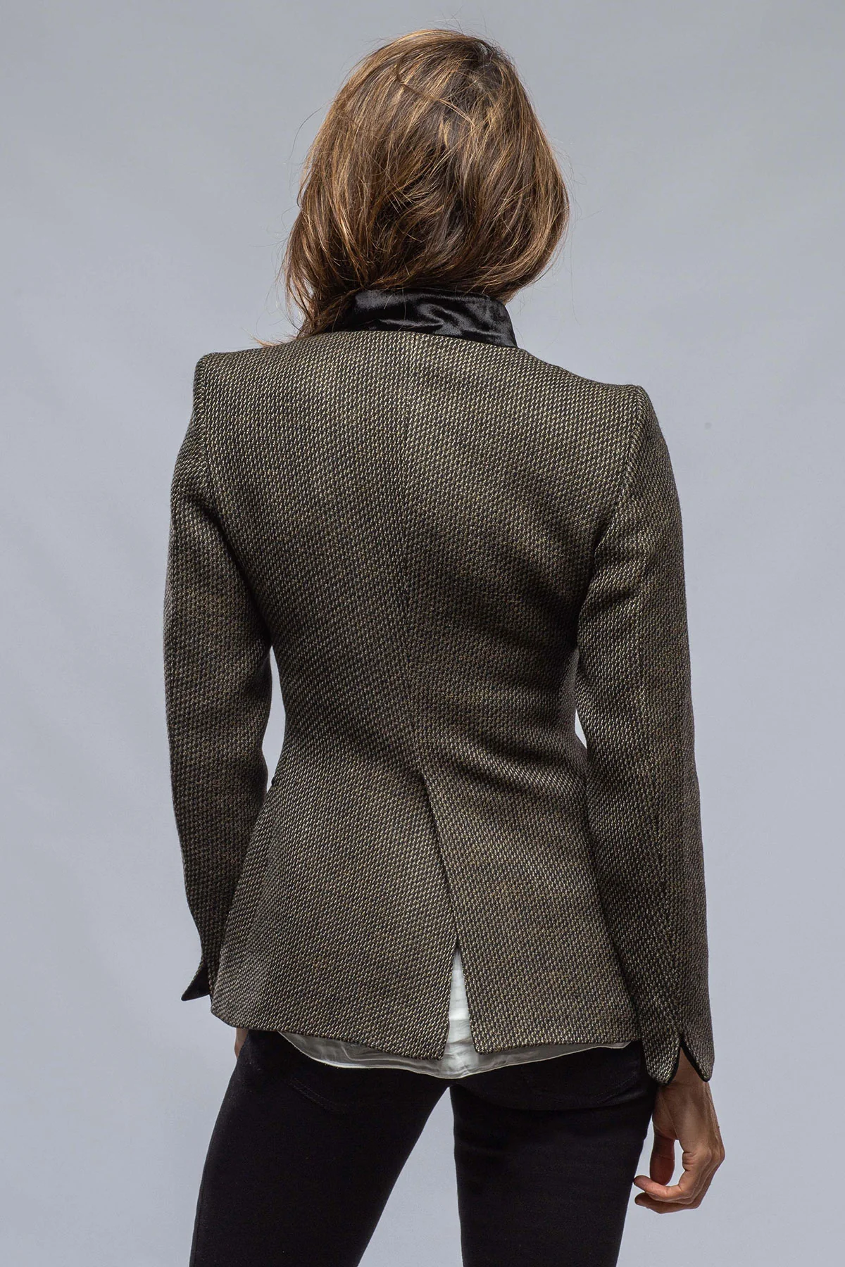 Monsara Tweed Jkt W/ Velvet Trim - Image 3