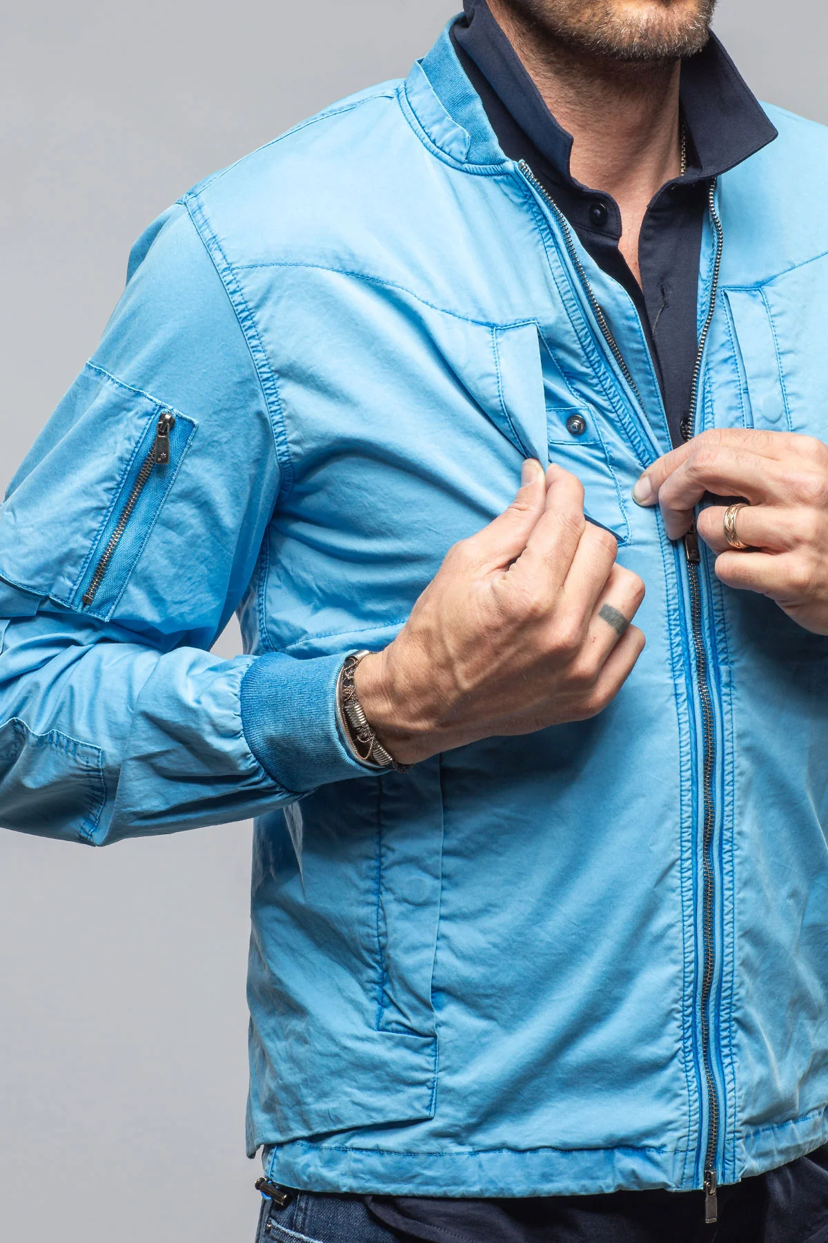 Nauru Cargo Jacket In Cendre Blue - Image 8