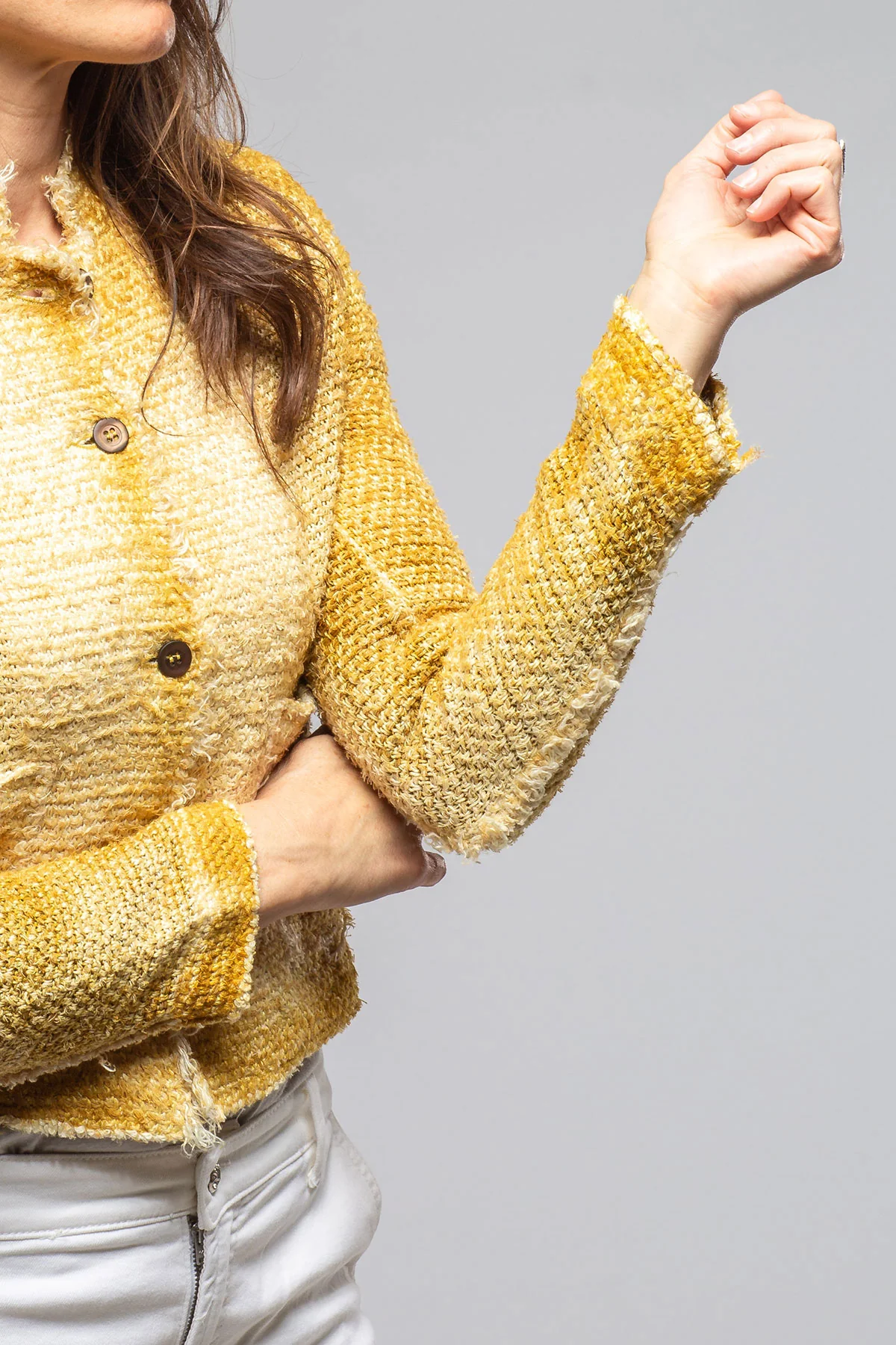 Olette Stitch Knit Jacket In Pepita - Image 6
