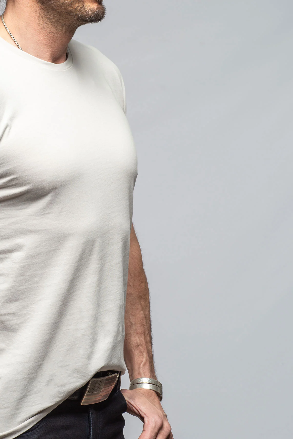 Pismo Cotton Tee In Cement - Image 3