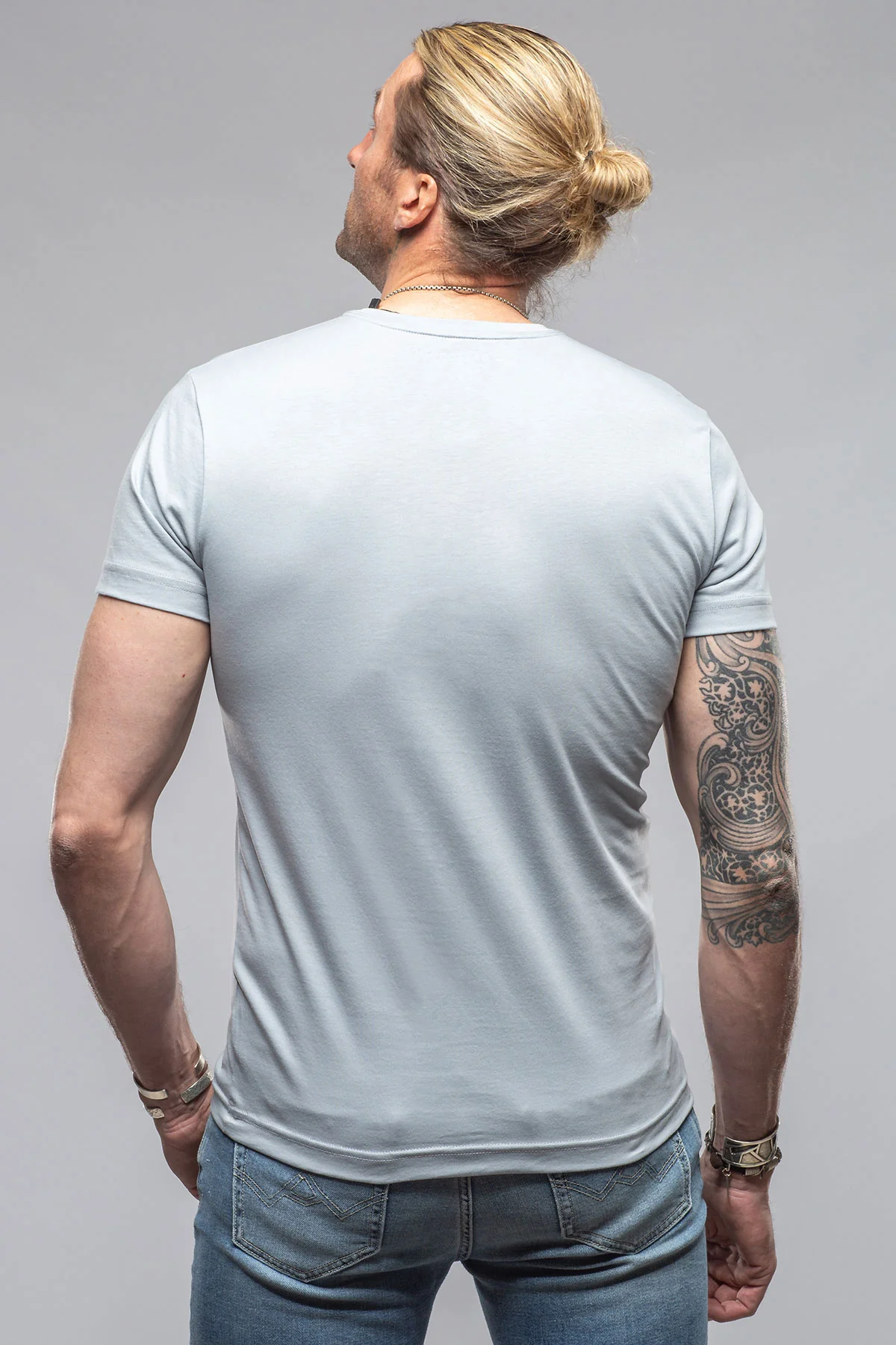 Pismo Cotton Tee In Pearl Grey - Image 3