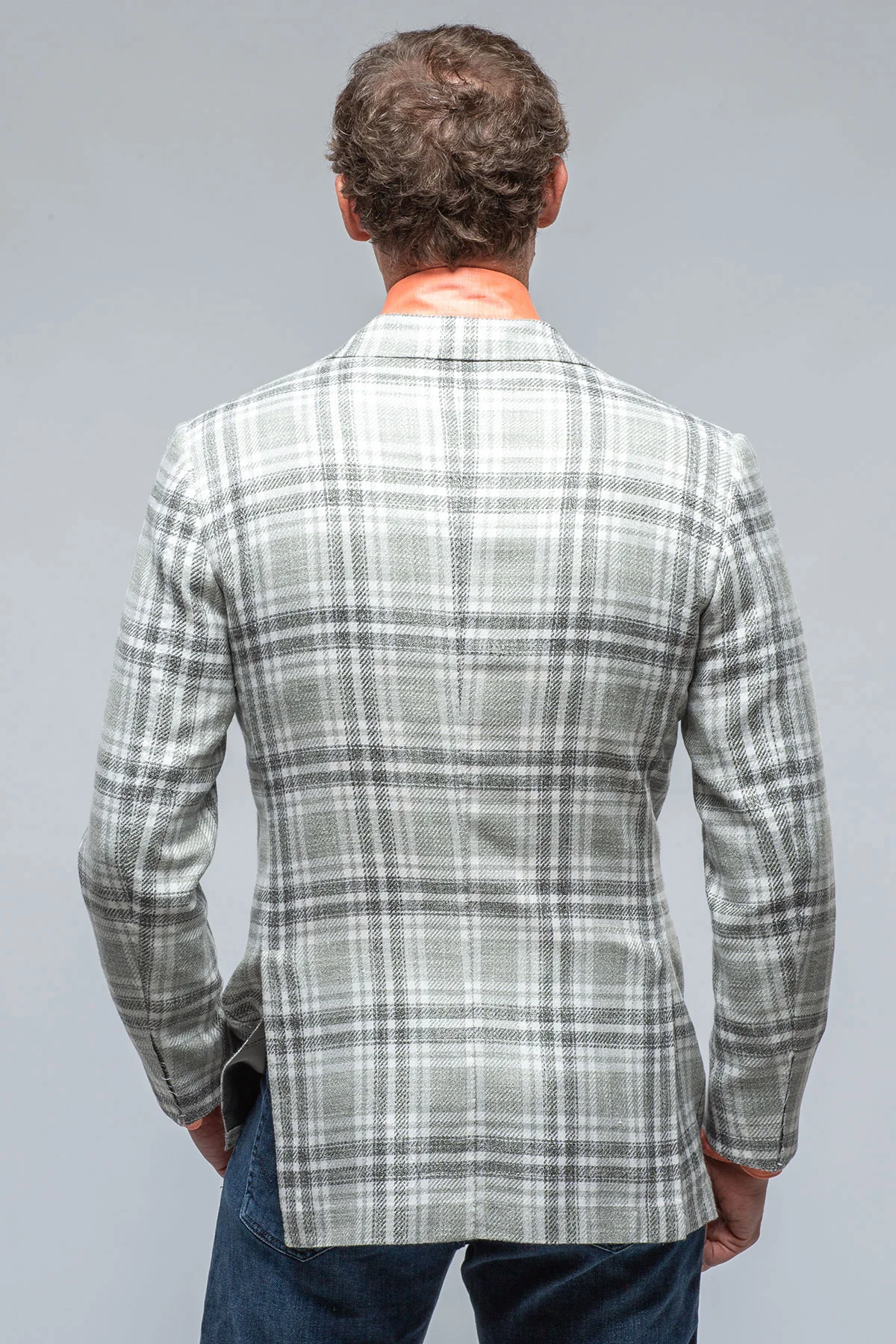 Porquerolles Grey Checked Jacket - Image 3
