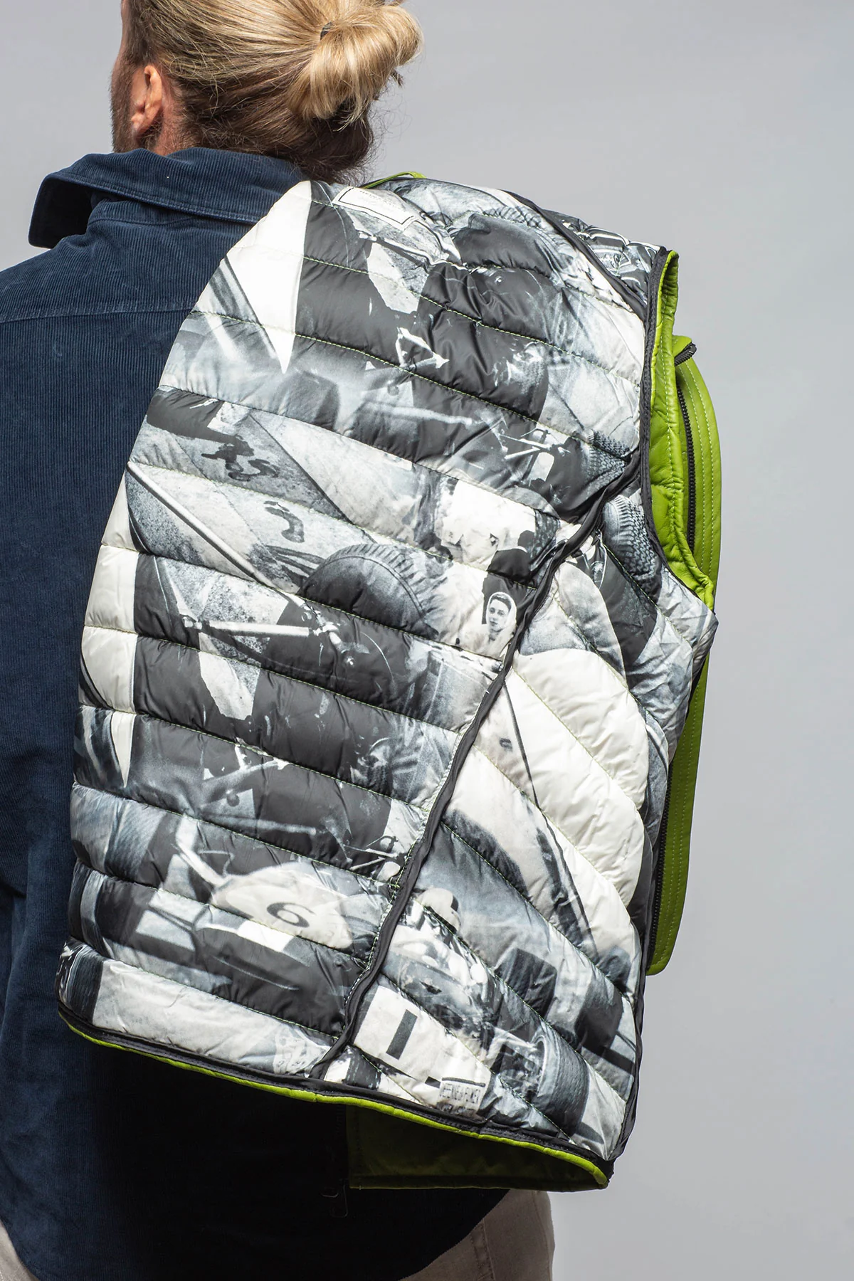 Hamilton Leather Vest In Green - Image 3
