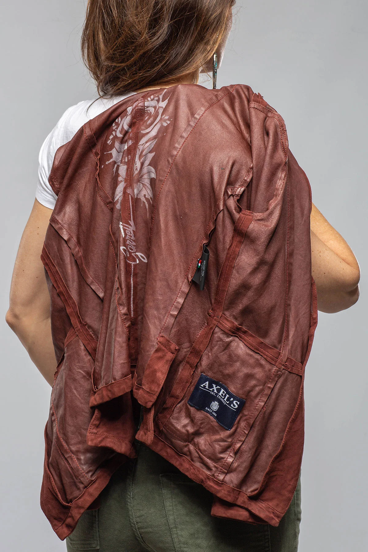 Scarlet Washed Suede Shirt In Burgundy - Image 3