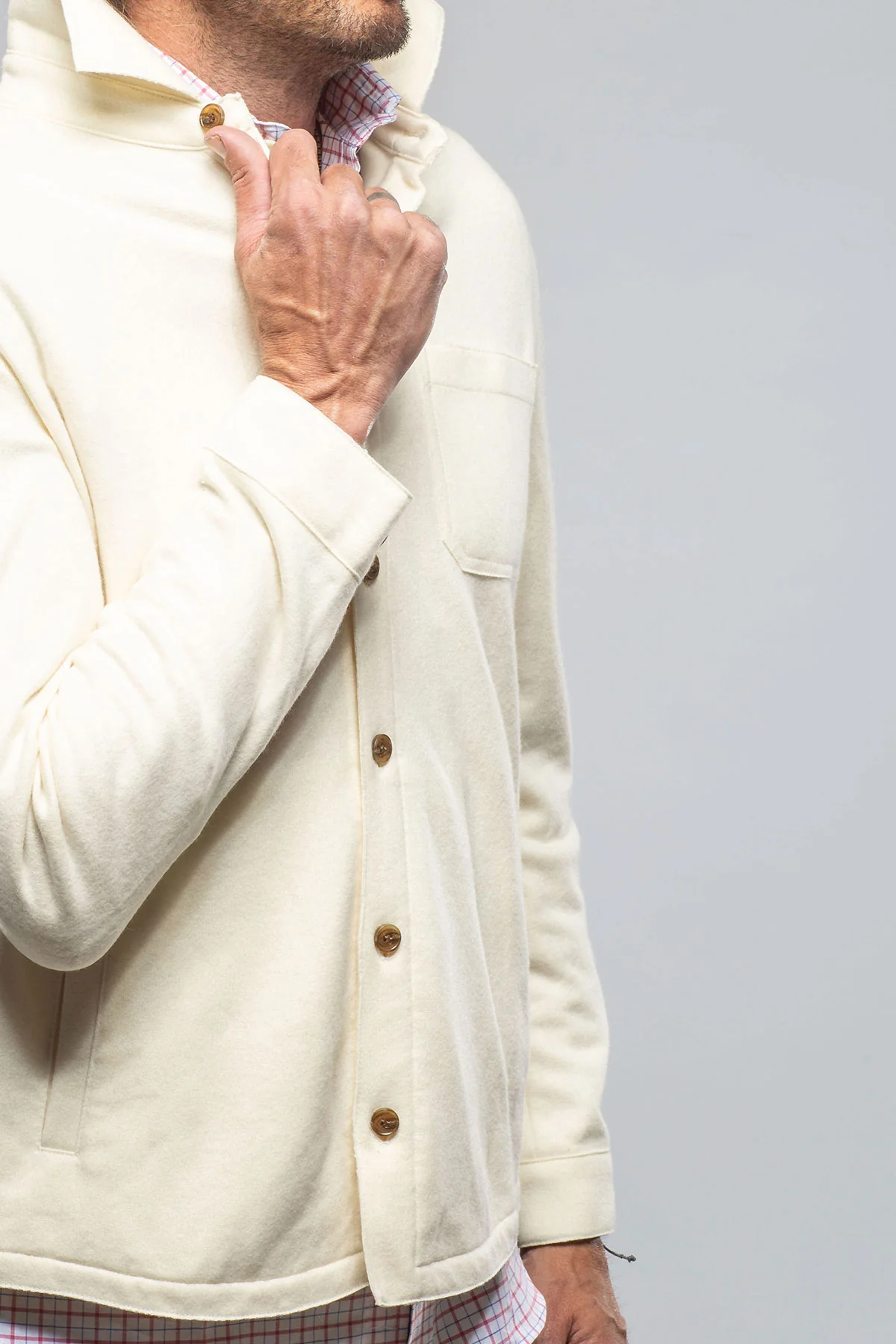 Sooter Cashmere Shirt in White - Image 6