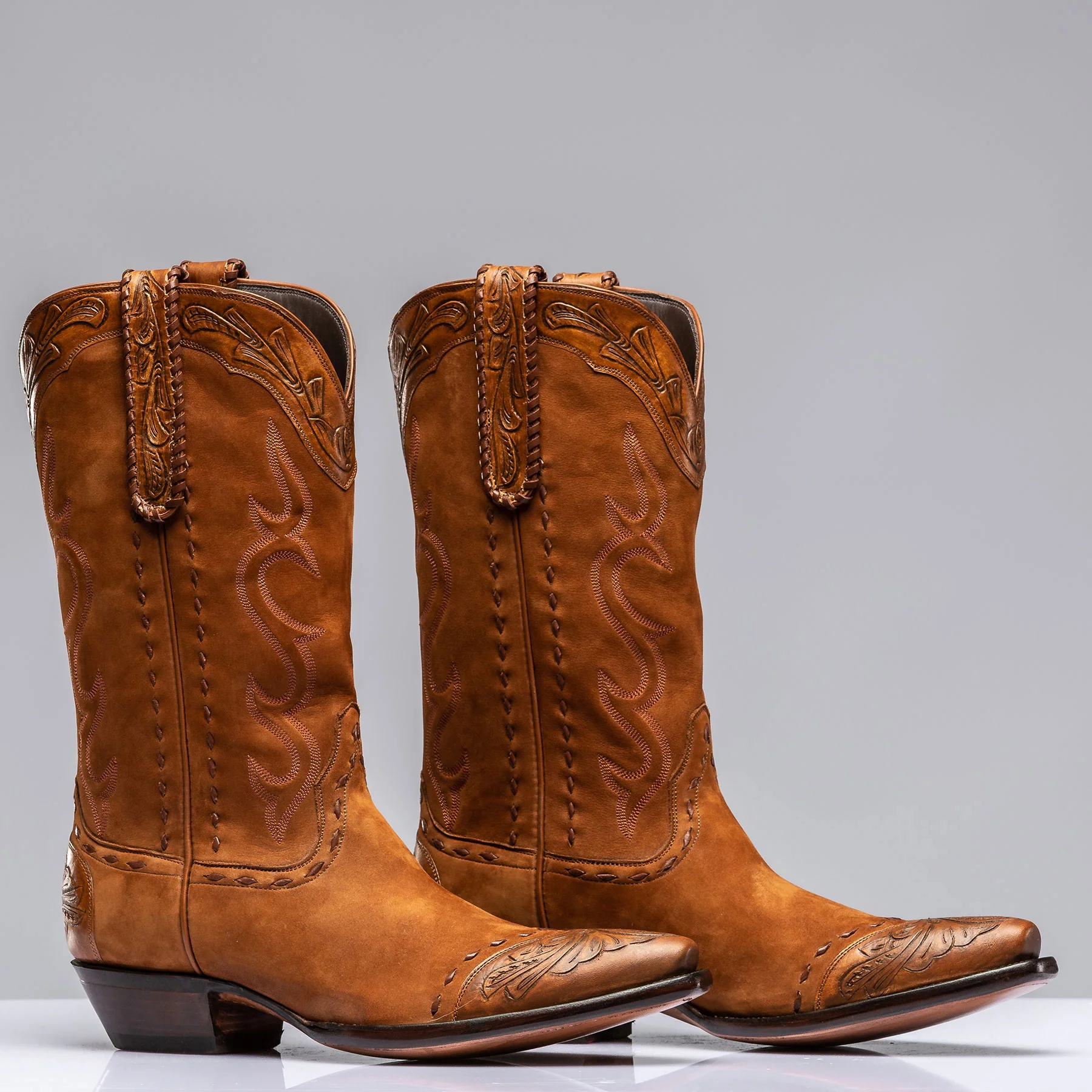 Suede Boot with Tooling III - Image 5