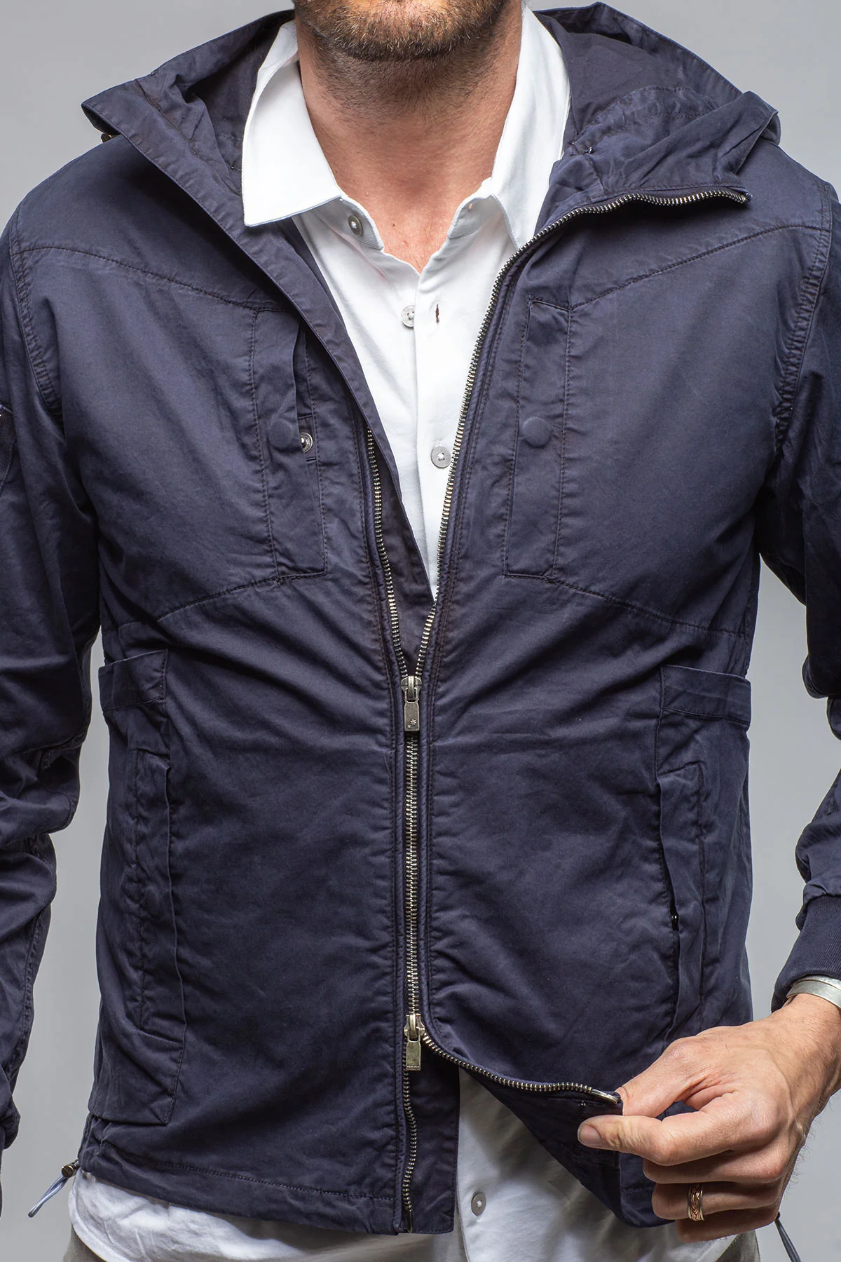 Tavalu Utility Jacket In Dark Navy - Image 6