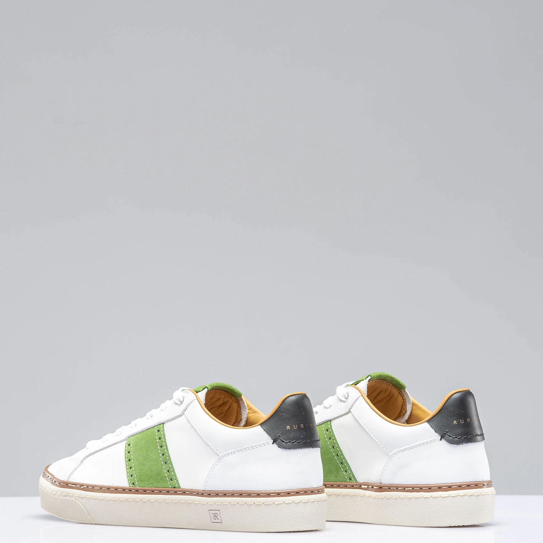 The Mustang Stripe Shoe In White/ Green - Image 5