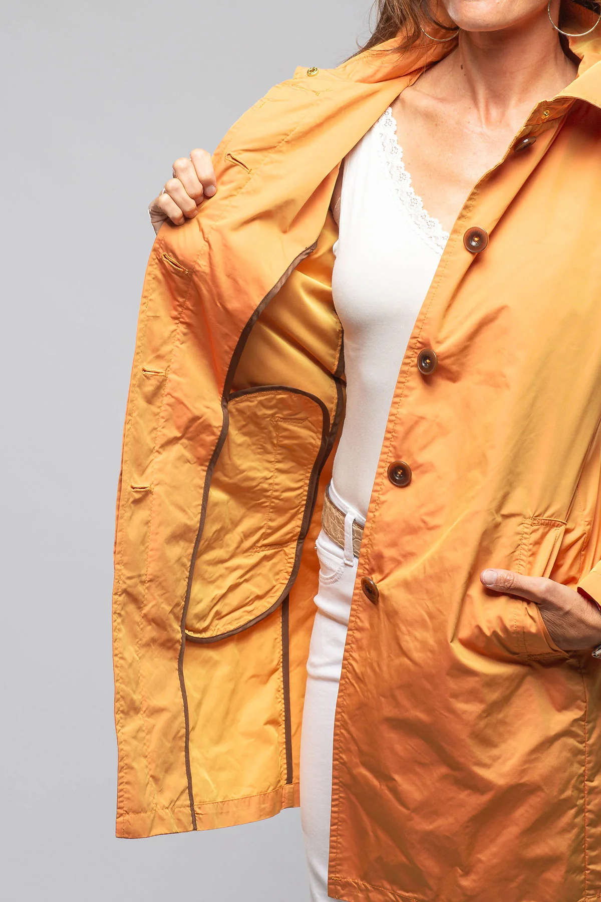 Virginia Lightweight Jacket in Tangerine - Image 6