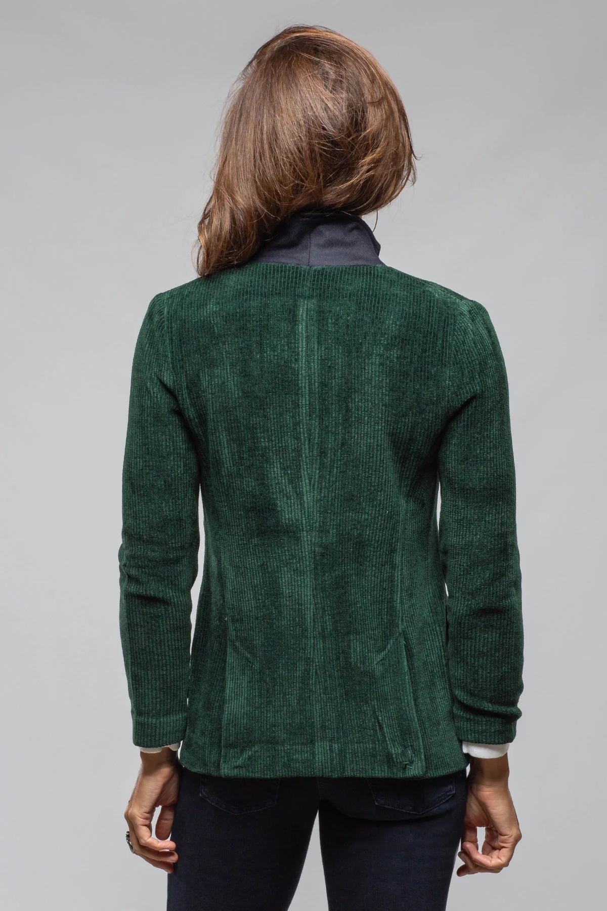 Voltaire Velvet Cord Blazer In Malachite - Image 3