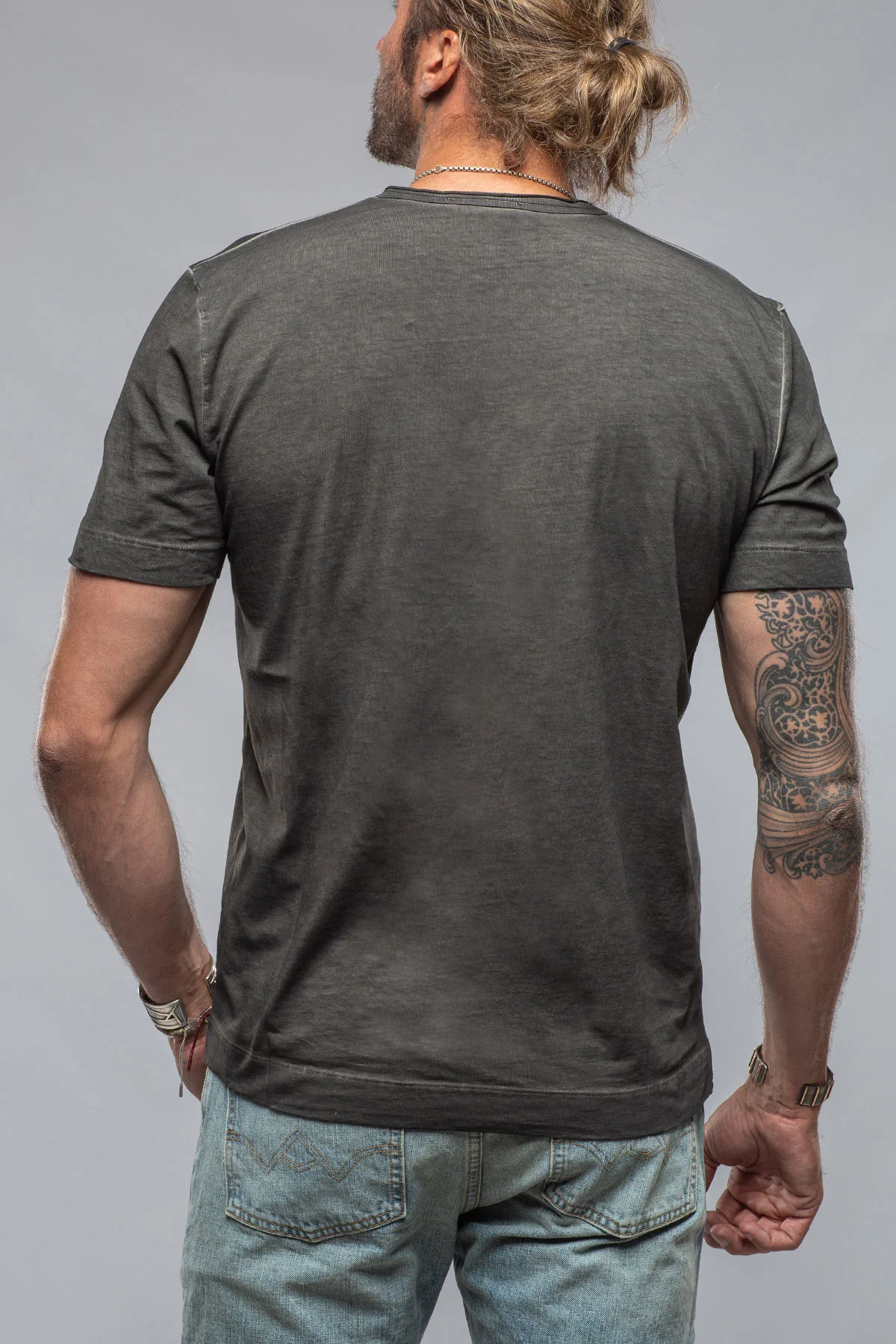 York Crew Neck in Charcoal - Image 4